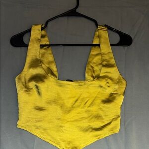 Forever 21 Vibrant Yellow Crop Top